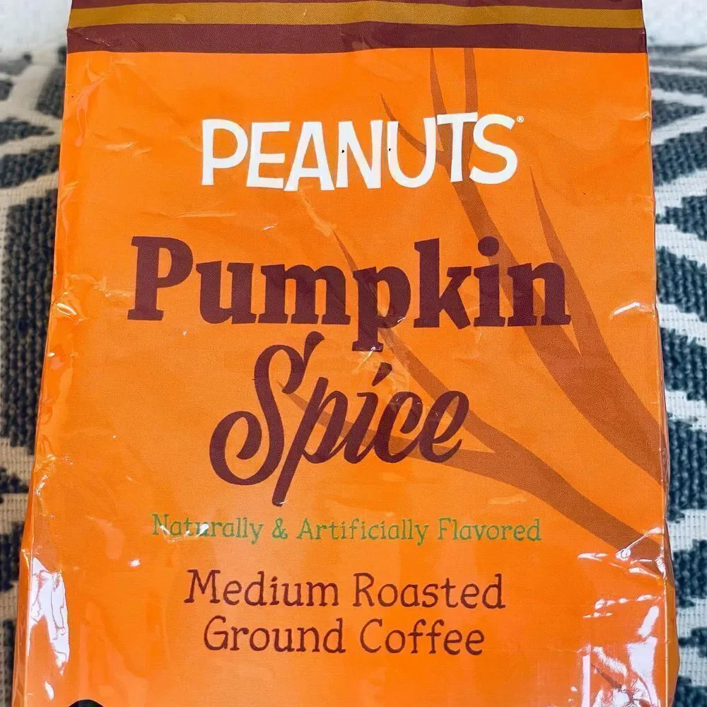 NWT Rae Dunn 8 cups lids sleeves set Peanuts Snoopy Pumpkin Spice Roasted Coffee